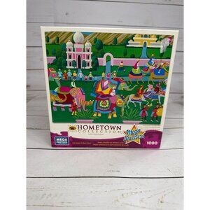 Mega Puzzles Hometown Collection Elephant Festival 1000 Piece Jigsaw Puzzle‎